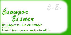 csongor eisner business card
